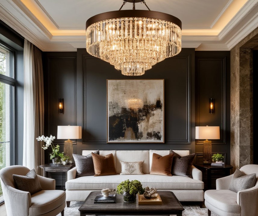 Как правильно подобрать размер люстры под площадь комнаты